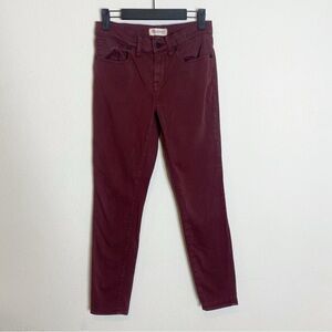 Madewell skinny skinny maroon red denim jeans size 27
